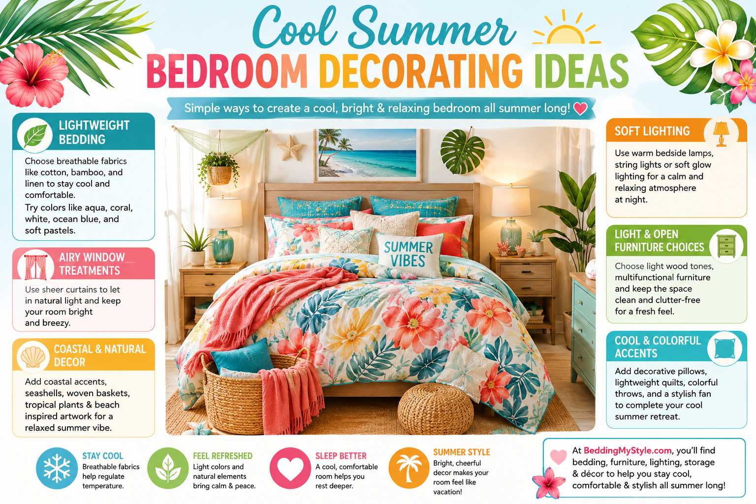 Cool Summer Bedroom Decorating Ideas