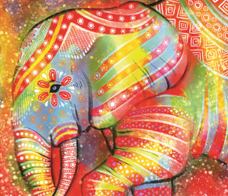 Tapestries - Colorful Elephant