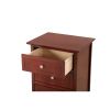 Transitional Cherry Nightstand with 3 Drawers for Bedroom