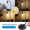 Set of 2 - Farmhouse Dimmable Bedside Touch Table Lamp Black Desk Light with USB Charging Ports
