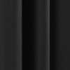 52 x 63 inch Solid Black Thermal Blackout Curtain Panels - Set of 2