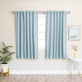 52 x 72 inch Solid Light Blue Thermal Blackout Curtain Panels - Set of 2