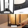 Set of 2 - Modern Japanese Style USB Table Touch Lamp with Beige Linen Shade