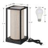 Set of 2 - Modern Japanese Style USB Table Touch Lamp with Beige Linen Shade