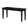 Black Shaker-Style Solid Wood Bench