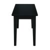 Black Shaker-Style Solid Wood Bench