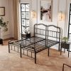 CA King Industrial Vintage Heavy Duty Steel Slat Bed Frame