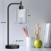 Set of 2 - Modern Stylish Dimmable Black Metal Arch USB Table Lamp with LED Bulbs