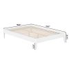Full Size Solid Hardwood Victorian Style White Platform Bed