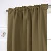 52 x 84 inch Solid Olive Green Thermal Blackout Curtain Panels - Set of 2