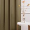 52 x 84 inch Solid Olive Green Thermal Blackout Curtain Panels - Set of 2
