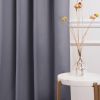 52 x 63 inch Solid Grey Thermal Blackout Curtain Panels - Set of 2