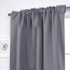 52 x 72 inch Solid Grey Thermal Blackout Curtain Panels - Set of 2