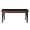 Java Brown Solid Wood Entryway Bench