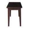 Java Brown Solid Wood Entryway Bench
