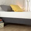 King size Modern Grey Upholstered Padded Platform Bed