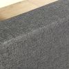 King size Modern Grey Upholstered Padded Platform Bed