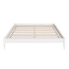 King Size Solid Hardwood Victorian Style White Platform Bed