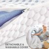 Twin size 3-inch Memory Foam Mattress Topper with Removable Baffle Box Cover
