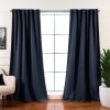 52 x 102 inch Solid Navy Blue Thermal Blackout Curtain Panels - Set of 2