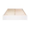 King Size White Wooden 4 Post Platform Bed Frame
