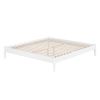 Queen Size Solid Hardwood Victorian Style White Platform Bed