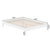 Queen Size Solid Hardwood Victorian Style White Platform Bed