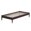 Twin Size Solid Hardwood Victorian Style Espresso Platform Bed