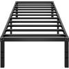 Twin 18-inch Heavy Duty Black Metal Platform Bed Frame