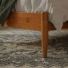 Twin size Solid Hardwood Platform Bed Frame in Natural Wood Finish