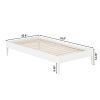 Twin Size Solid Hardwood Victorian Style White Platform Bed