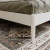 Twin XL Size Solid Hardwood Victorian Style White Platform Bed