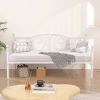 Twin size Victorian White Metal Daybed Frame - 350 lbs. Weight Capacity
