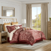 Madison Park Aubrey 12-Piece Comforter Set with Cotton Bed Sheets – Red Queen