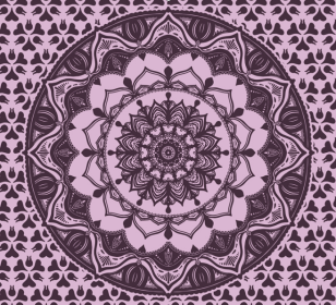 Tapestries - Purple Kaleidoscope with Hearts