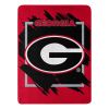 Georgia Licensed Officially NCAA "Dimensional" Micro Raschel Throw Blanket; 46" x 60"