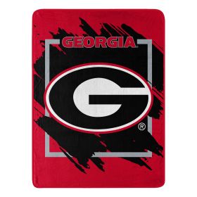 Georgia Licensed Officially NCAA "Dimensional" Micro Raschel Throw Blanket; 46" x 60"