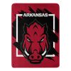 Arkansas Licensed Officially NCAA "Dimensional" Micro Raschel Throw Blanket; 46" x 60"