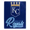 Royals Licensed Officially MLB "Signature" Raschel Throw Blanket; 50" x 60"