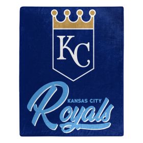 Royals Licensed Officially MLB "Signature" Raschel Throw Blanket; 50" x 60"