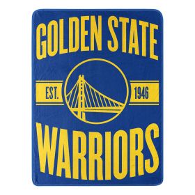Warriors Licensed Officially NBA Clear Out Micro Raschel Throw Blanket; 46" x 60"