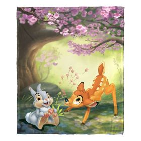 Bambi 80th Celebration; Forest Buddies Aggretsuko Comics Silk Touch Throw Blanket; 50" x 60"