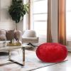 Minky Velvet Bean Bag Chair, Red-3ft Plush Floor Chair for Kids and Adults w/ Washable Cover, Lounge Chair with Stretchable Fabric