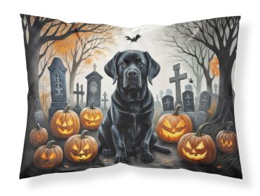 Black Labrador Retriever Spooky Halloween Standard Pillowcase Lightweight Super Soft Easy Care Decorative Artwork Pillowcase, Standard