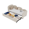 Twin Size Twin Size Bed frames With An Another Bed Frame, Velvet Upholstered Daybed, Modern Sofa Bed Daybed Frame for Bedroom Living Room