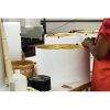 Extra Deep Empire Hardback Lampshade with Washer Fitter, Beige Color Fabric Lampshade for Table Lamps, Natural Linen, 9" Top x 16" Bottom x 14" Height