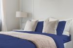 Luxuriously Soft 100% Viscose Derived from Bamboo 5-Piece Sheet Set , Oeko-TEX Certified, Split King - Indigo