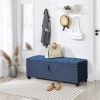 55.3 Inch Extra Long Storage Ottoman Entryway Bench with Flip Top Storage Chest with Padded Seat Bed End Stool for Hallway Living Room Bedroom