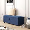 55.3 Inch Extra Long Storage Ottoman Entryway Bench with Flip Top Storage Chest with Padded Seat Bed End Stool for Hallway Living Room Bedroom