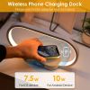Bedside Table Lamp Touch Control Lamp with Dock Wireless Charging LED Desk Lamp Dimmable Nightstand Reading Lamp